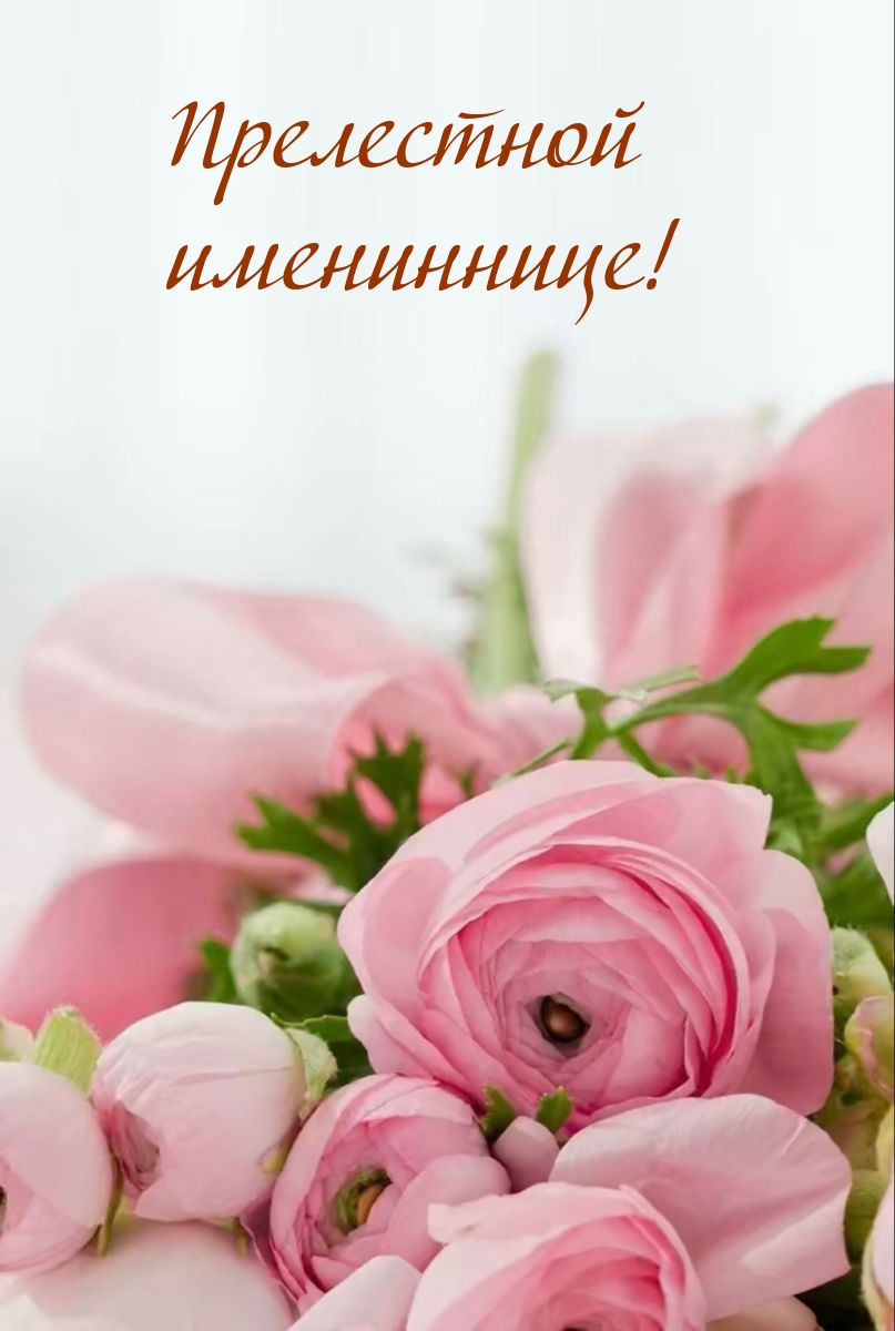 Прелестной имениннице!