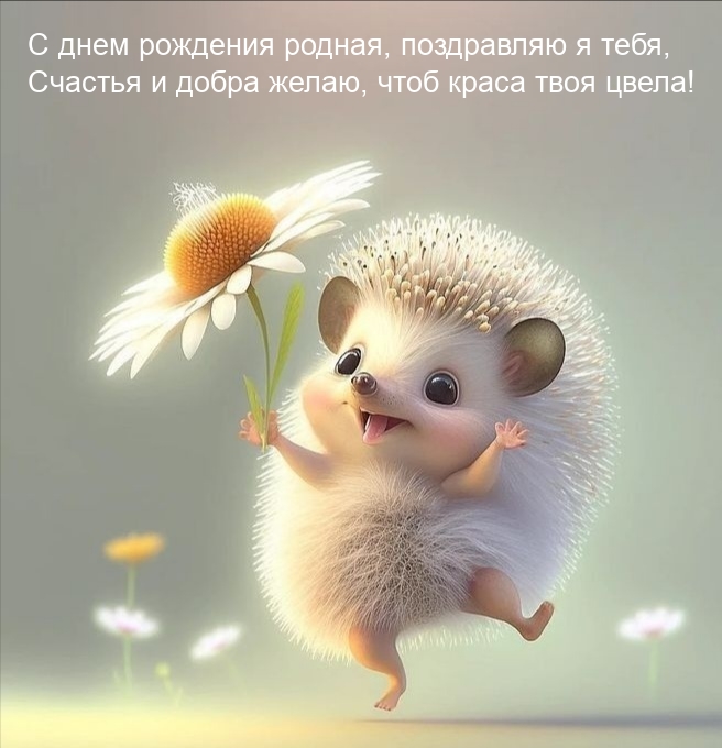 С днем рождения родная, поздравляю я тебя