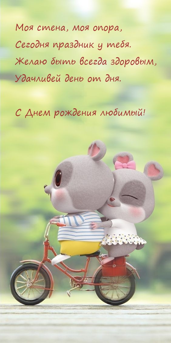 С Днем рождения любимый! Моя стена, моя опора