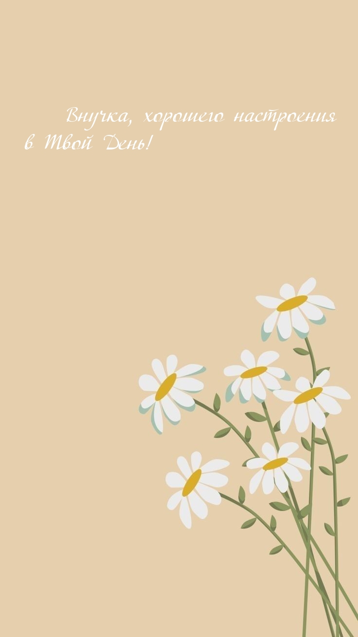 Внучка, хорошего настроения в Твой День! 