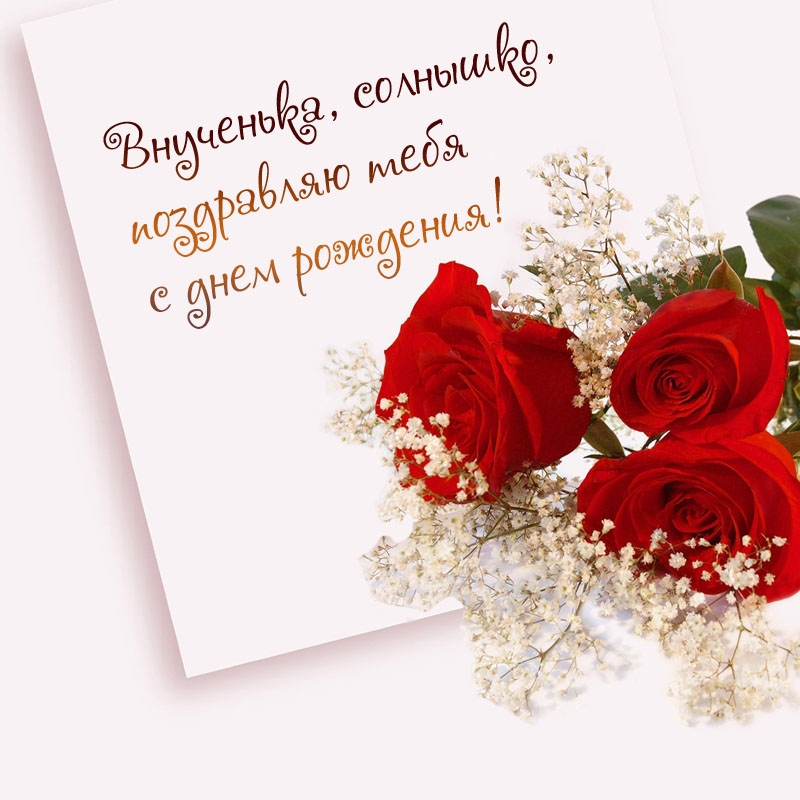 Внученька, солнышко, поздравляю тебя с днем рождения!