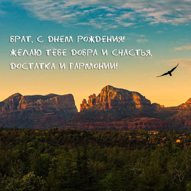 Брат, с днем рождения! Желаю тебе добра и счастья