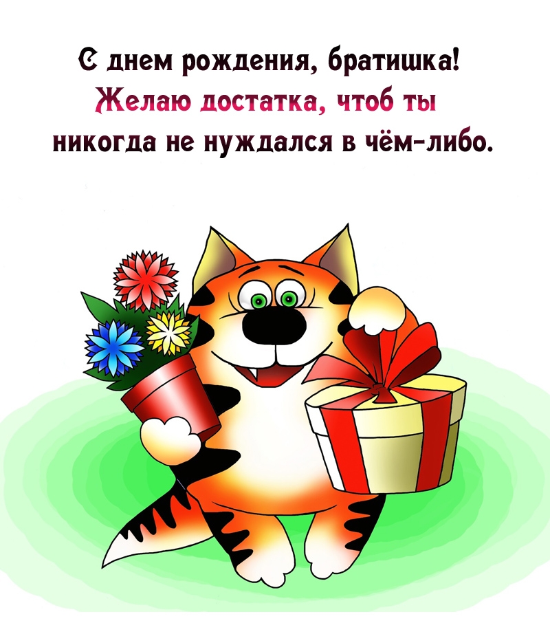 С днем рождения, братишка! Желаю достатка