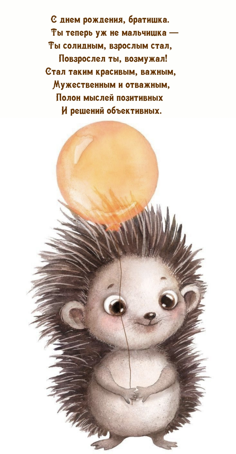 С днем рождения, братишка. Ты теперь уж не мальчишка 