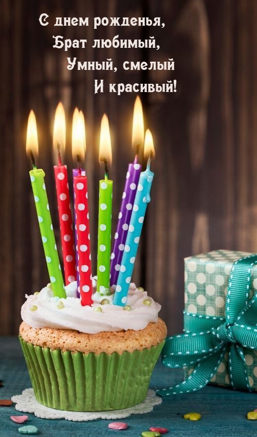 С днем рожденья, брат любимый, умный, смелый и красивый!