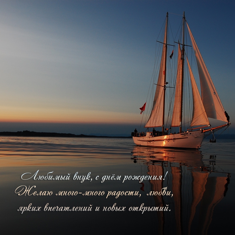 Любимый внук, с днём рождения! Желаю много радости, любви