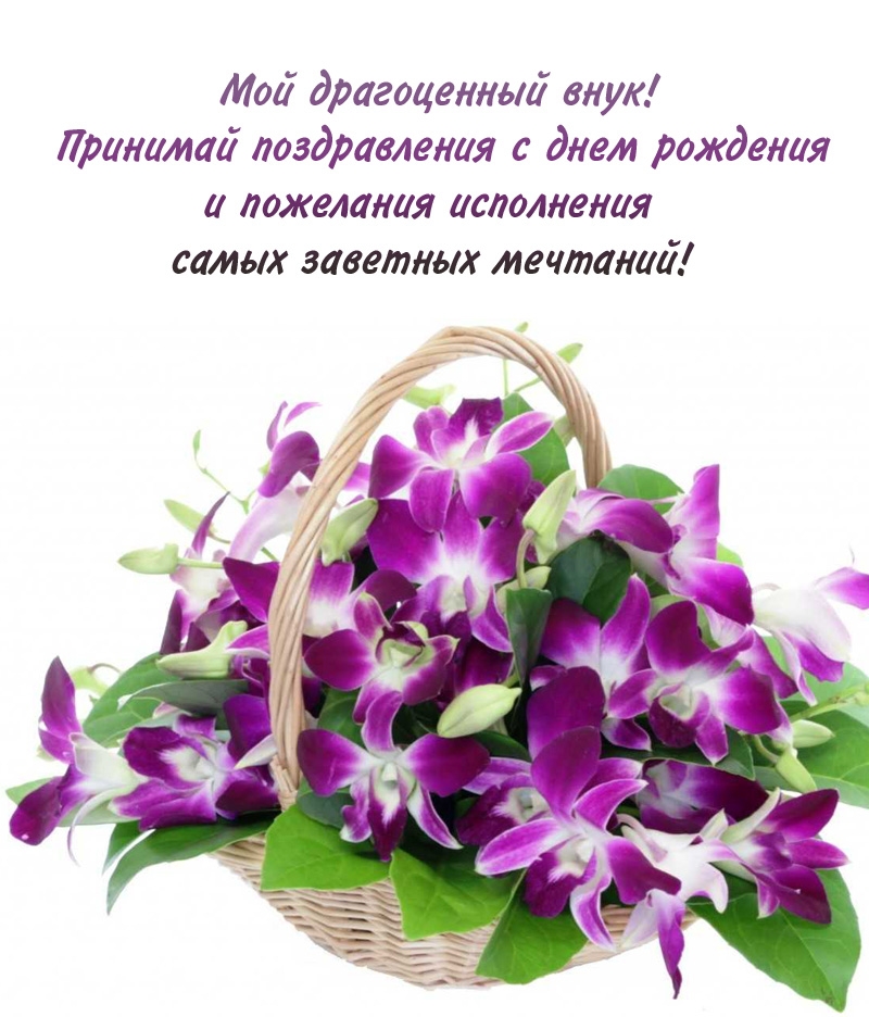 Мой драгоценный внук! Принимай поздравления с днем рождения