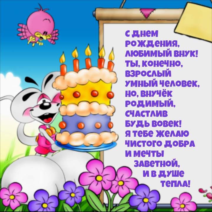 С днем рождения, любимый внук! Ты, конечно, умный человек