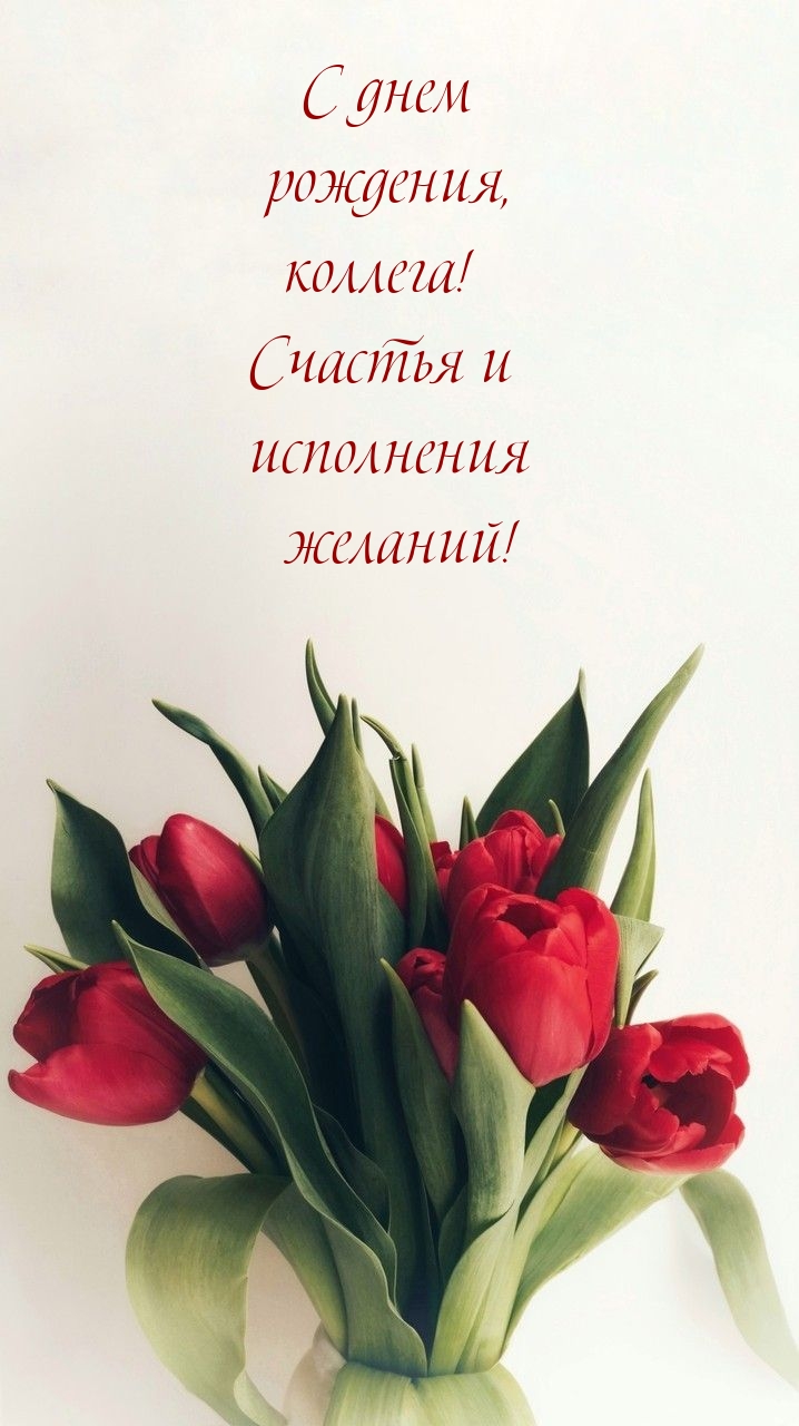 С днем рождения, коллега! Счастья и исполнения желаний!