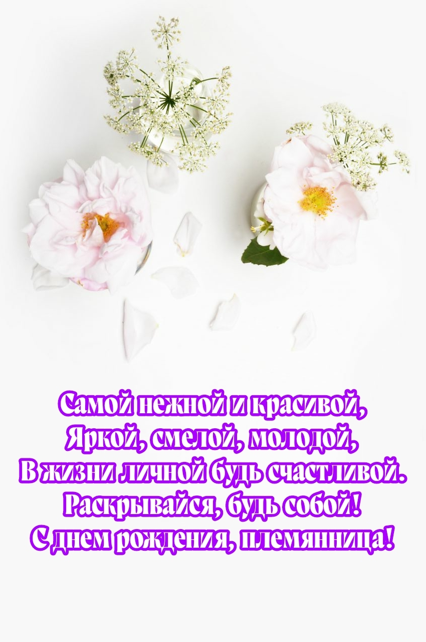 Раскрывайся, будь собой! С днем рождения, племянница!