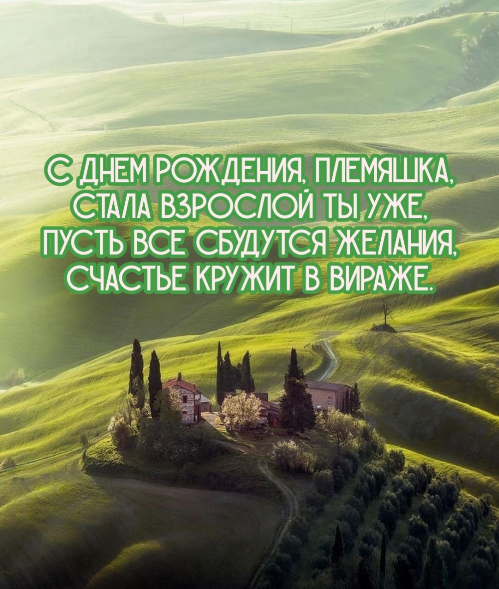 С днем рождения, племяшка, стала взрослой ты уже