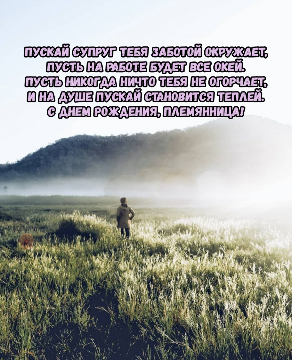 С днем рождения, племянница! Пускай супруг заботой окружает
