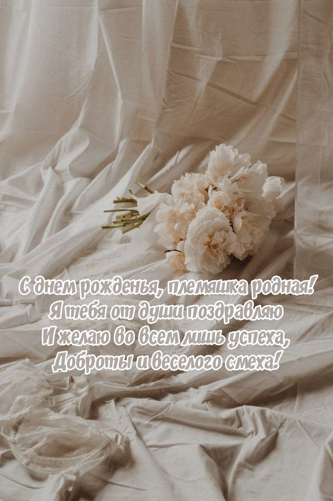 С днем рожденья, племяшка родная! Я тебя от души поздравляю