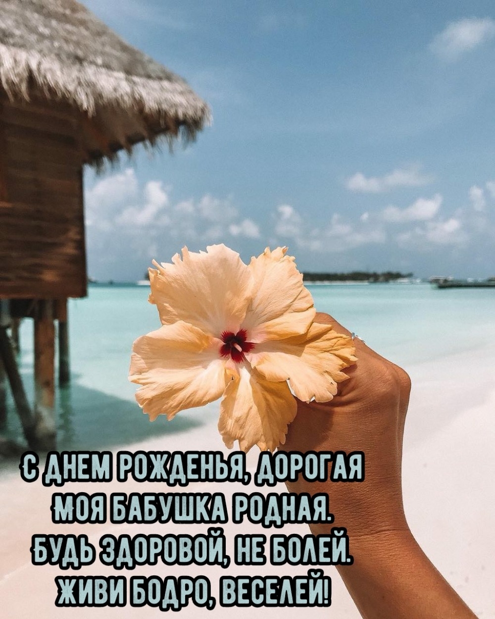 С днем рожденья, дорогая моя бабушка родная.