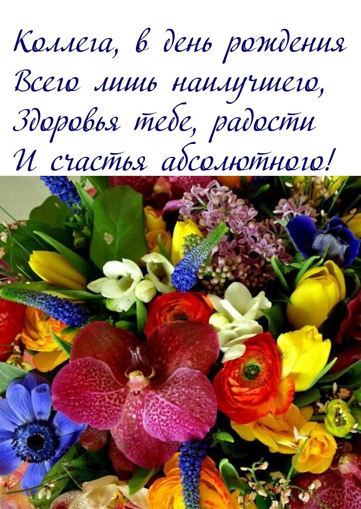 Коллега, в день рождения всего лишь наилучшего