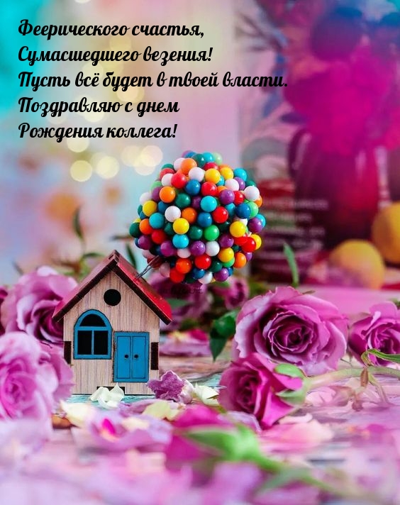 Феерического счастья, везения! С днем рождения коллега!