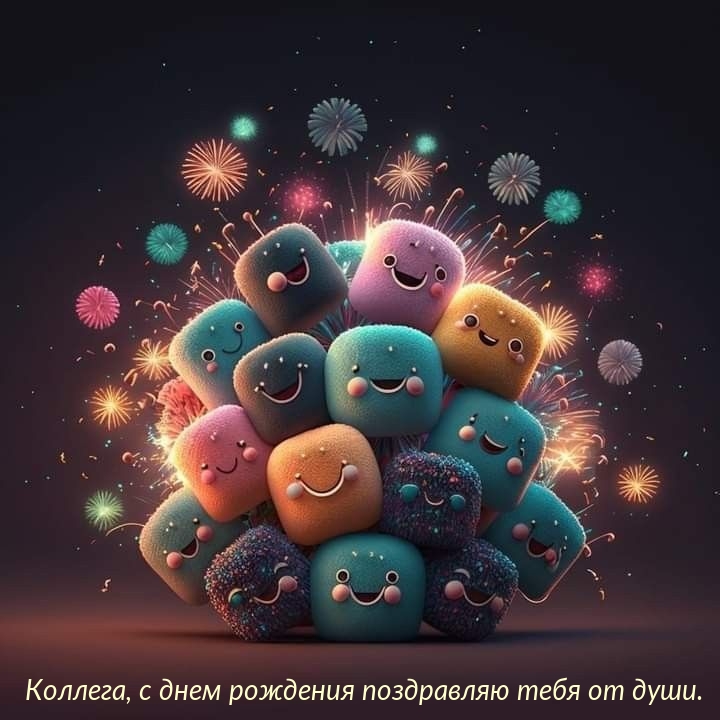 Коллега, с днем рождения поздравляю тебя от души. 