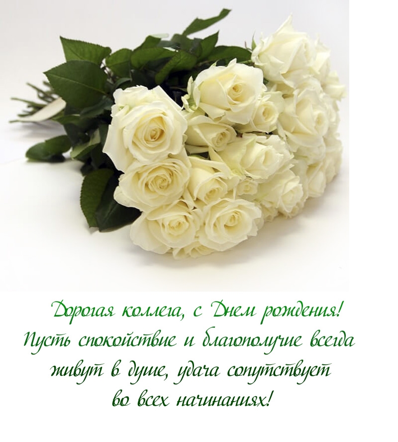 Дорогая коллега, с Днем рождения! Удача сопутствует во всех начинаниях!