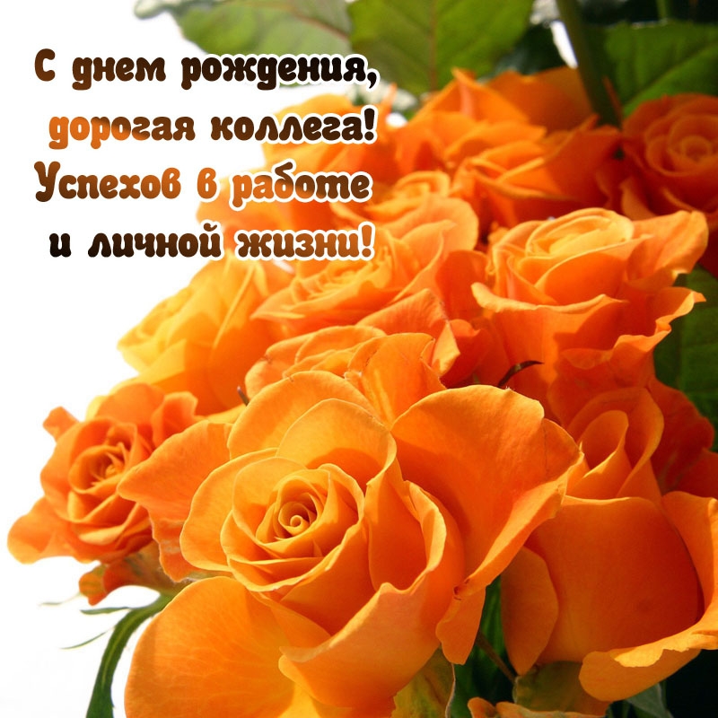 С днем рождения, дорогая коллега! Успехов в работе и личной жизни!