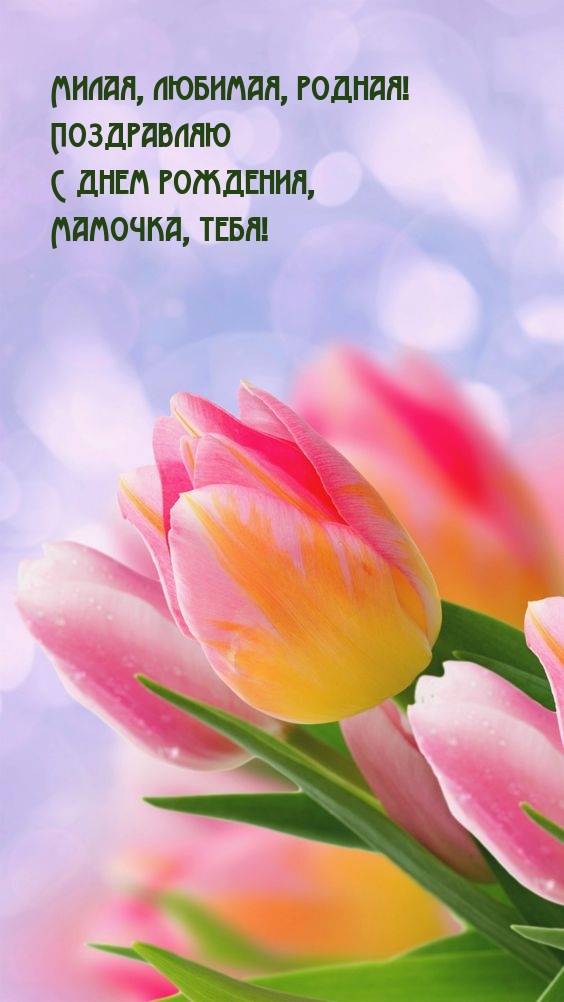 Поздравляю с днем рождения, мамочка, тебя!