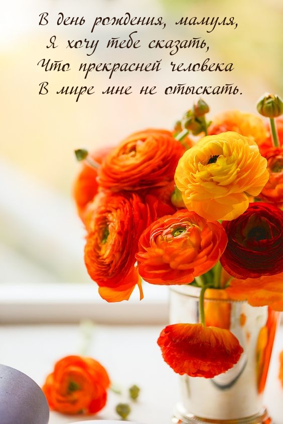В день рождения, мамуля, я хочу тебе сказать