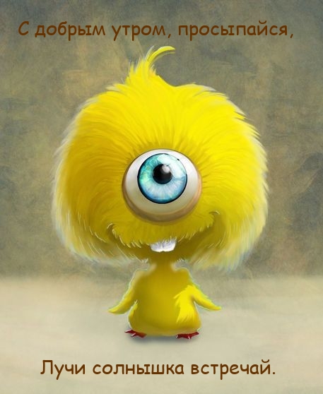С добрым утром, просыпайся, лучи солнышка встречай.