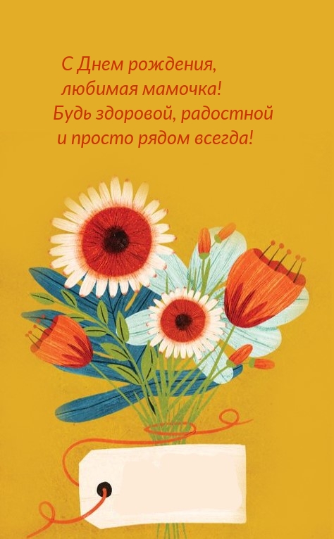 С Днем рождения, любимая мамочка! Будь здоровой, радостной 