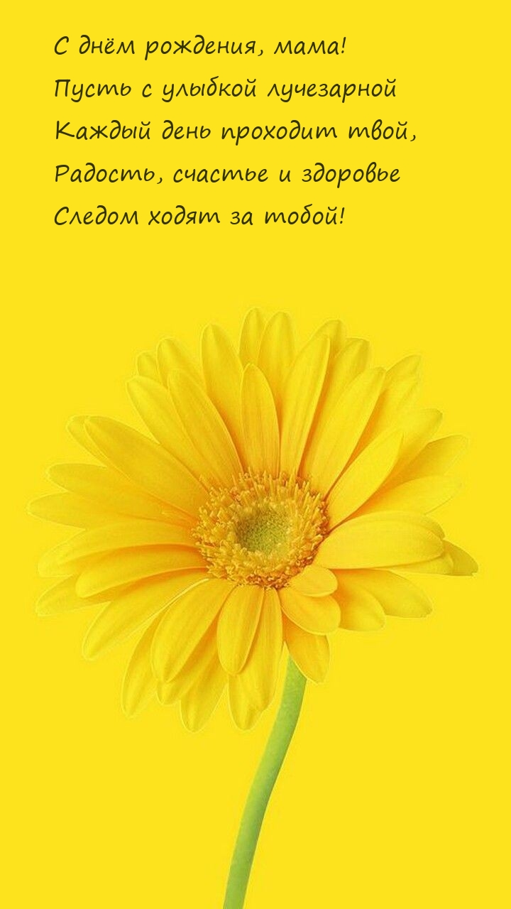 С днём рождения, мама! Пусть с улыбкой лучезарной