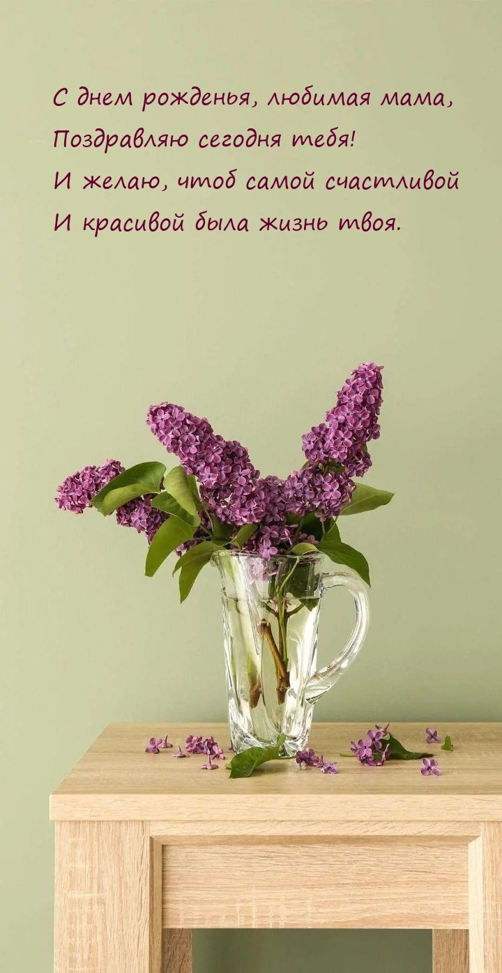 С днем рожденья, любимая мама, поздравляю сегодня тебя!