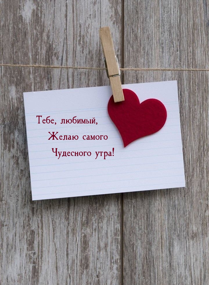 Тебе, любимый, желаю самого чудесного утра!