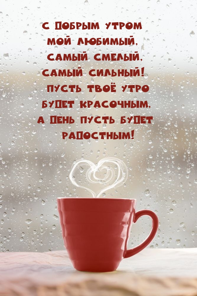 С Добрым утром мой любимый, самый смелый, самый сильный!
