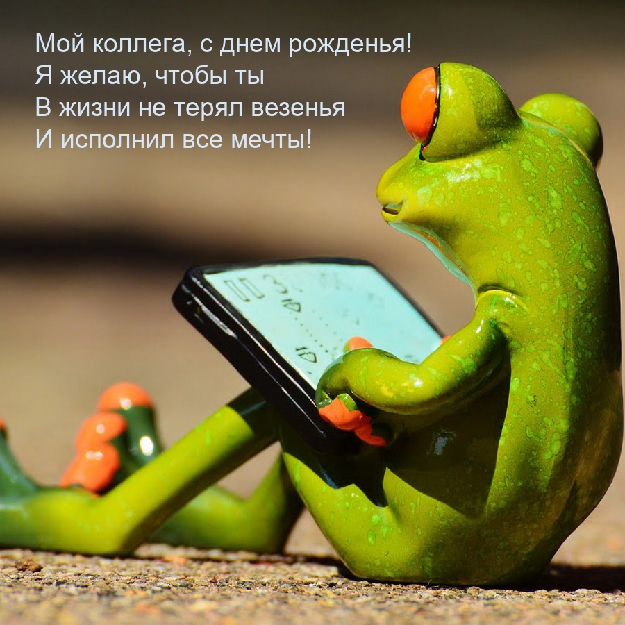 Мой коллега, с днем рожденья! Чтобы ты в жизни не терял везенья
