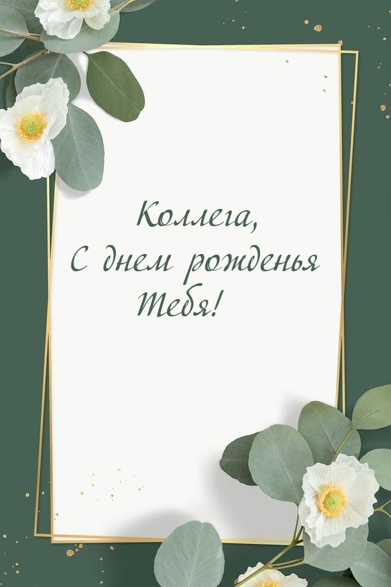 Коллега, с днем рожденья тебя!