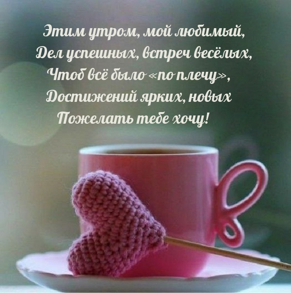 Этим утром, мой любимый, дел успешных, встреч весёлых