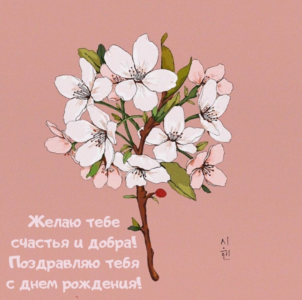 Желаю тебе счастья и добра! Поздравляю тебя с днем рождения!