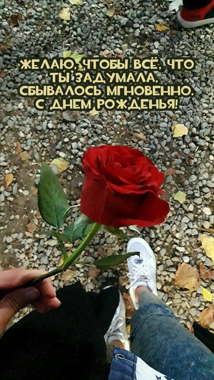 С днем рожденья! Чтобы всё, что ты задумала, сбывалось 