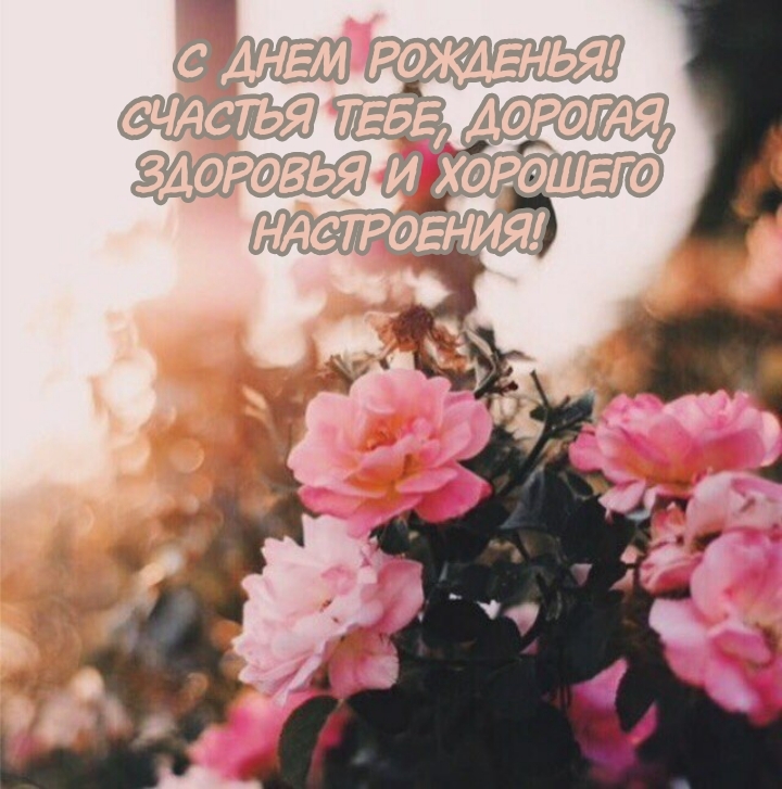 С днем рожденья! Счастья тебе, дорогая, здоровья 