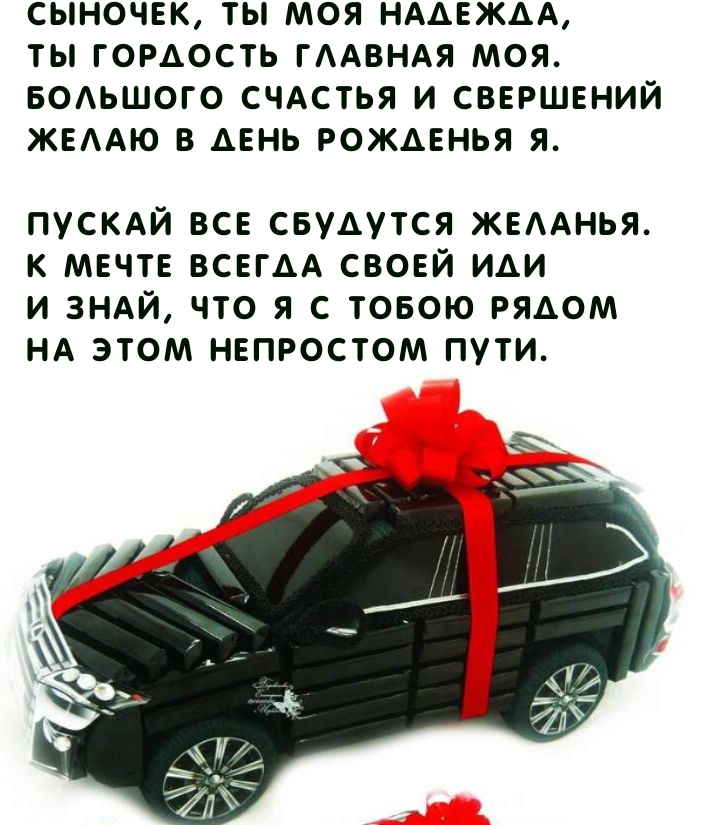 Сыночек, ты моя надежда, ты гордость главная моя.