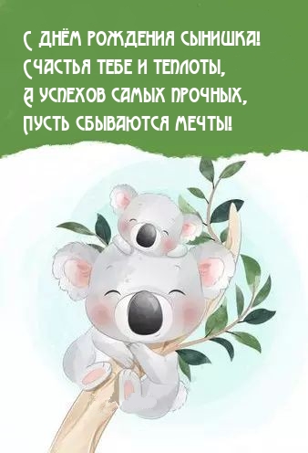 С днём рождения сынишка! Счастья тебе и теплоты