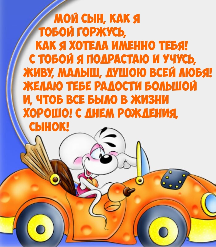 Мой сын, как я тобой горжусь, как я хотела именно тебя!