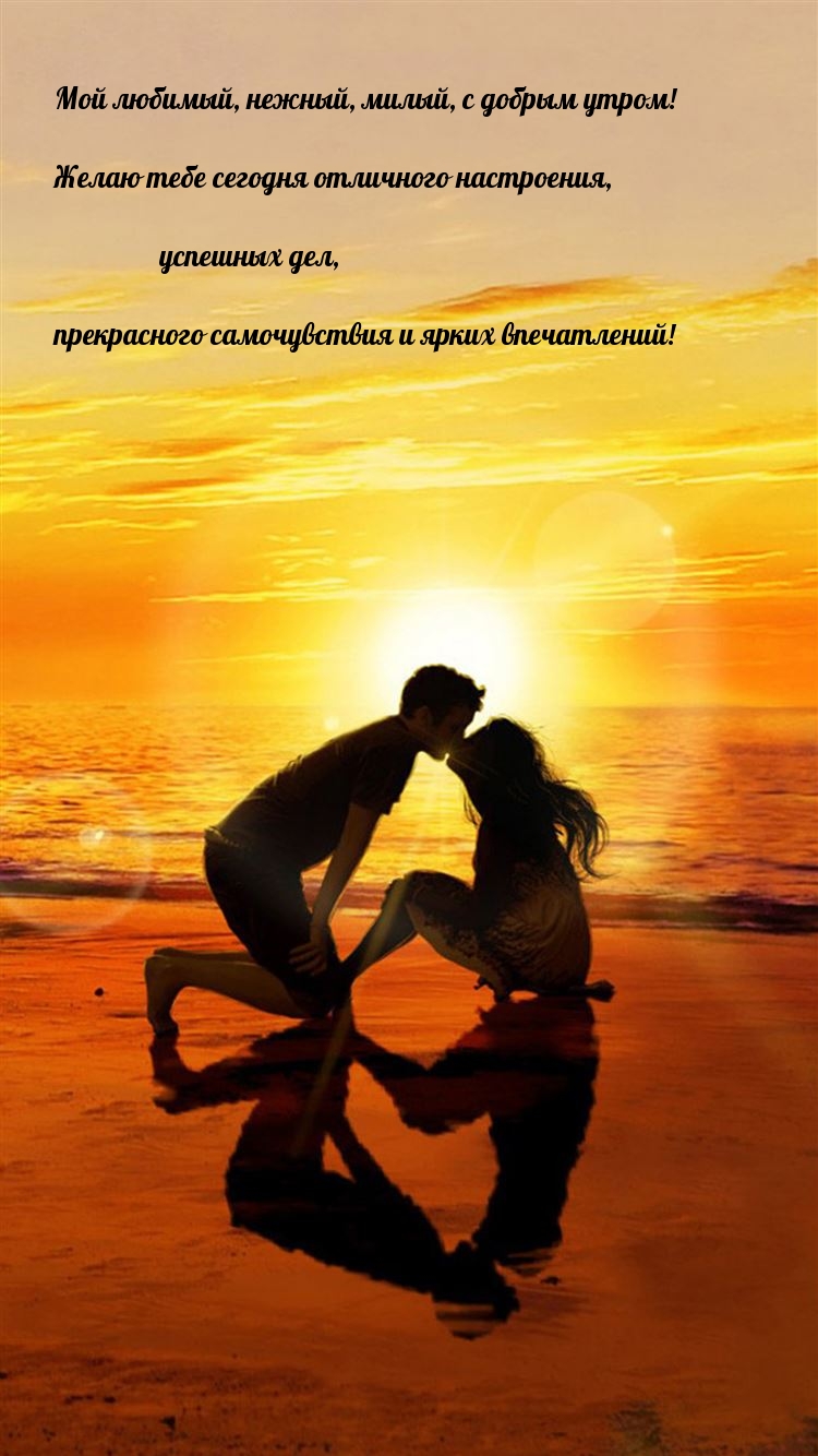 Мой любимый, нежный, милый, с добрым утром! 