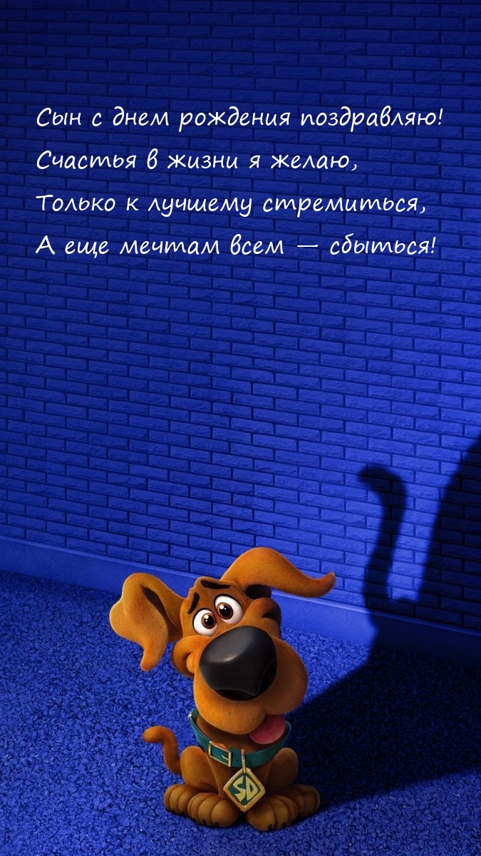 Сын с днем рождения поздравляю! Счастья в жизни я желаю