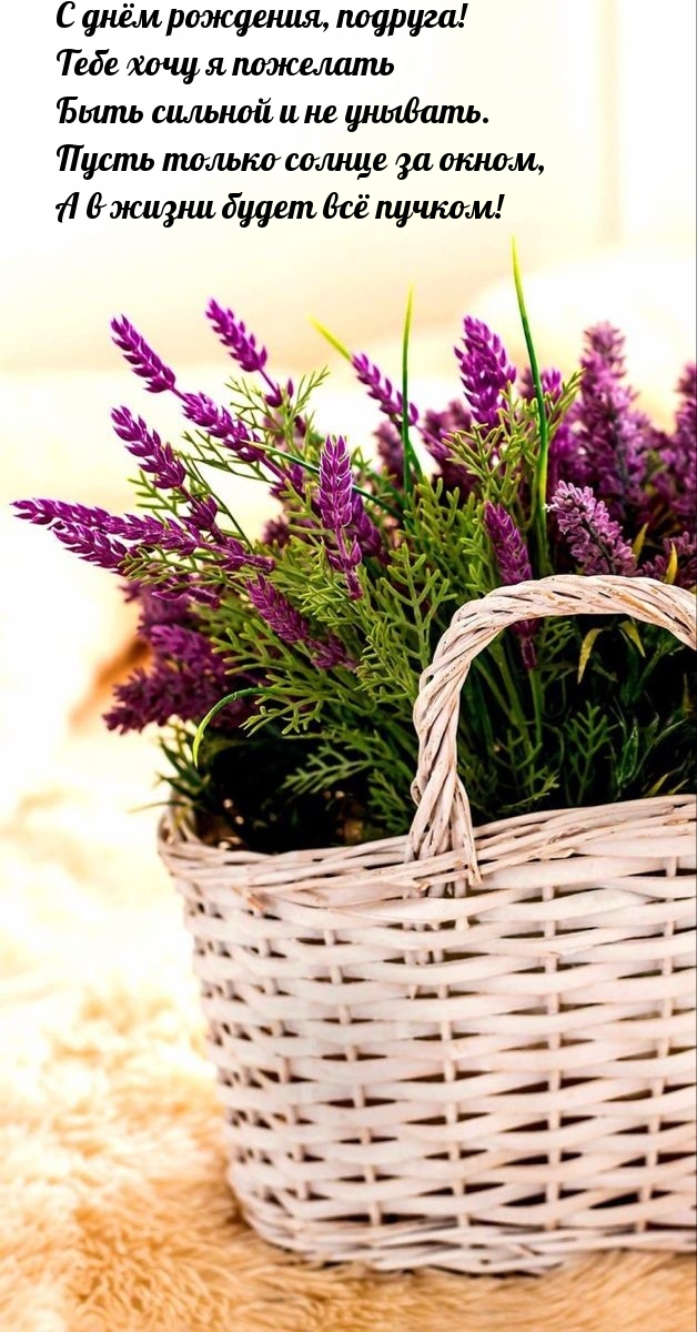 С днём рождения, подруга! Пусть только солнце за окном
