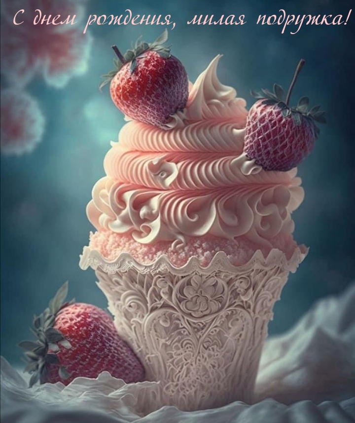 С днем рождения, милая подружка!