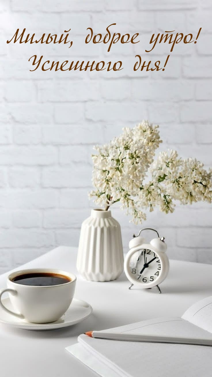 Милый, доброе утро! Успешного дня!