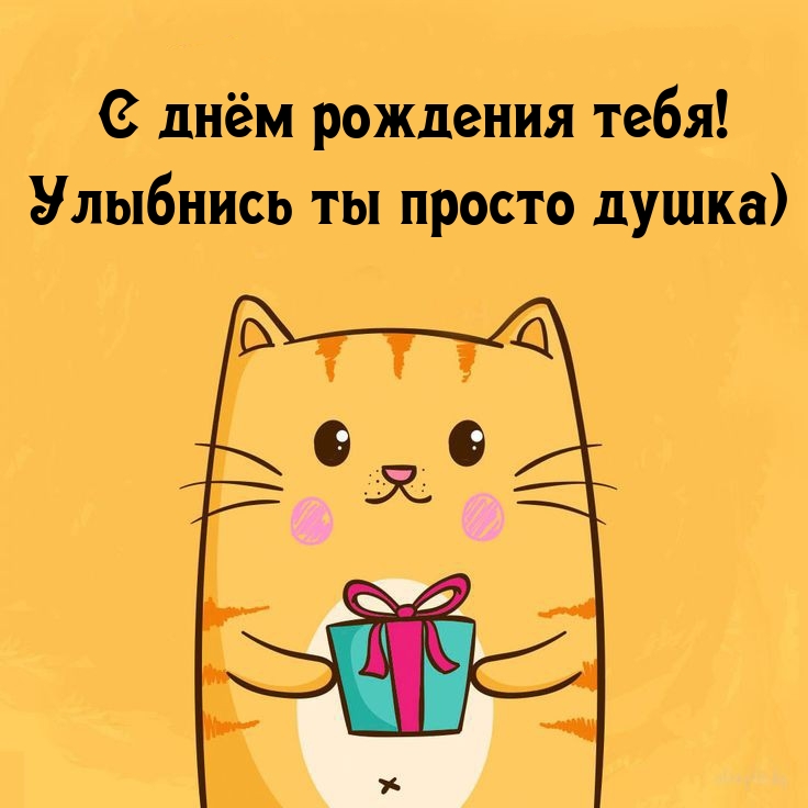 С днём рождения тебя! Улыбнись ты просто душка)