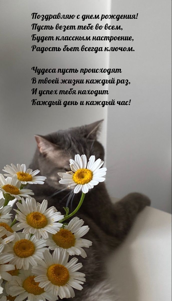 Поздравляю с днем рождения! Пусть везет тебе во всем