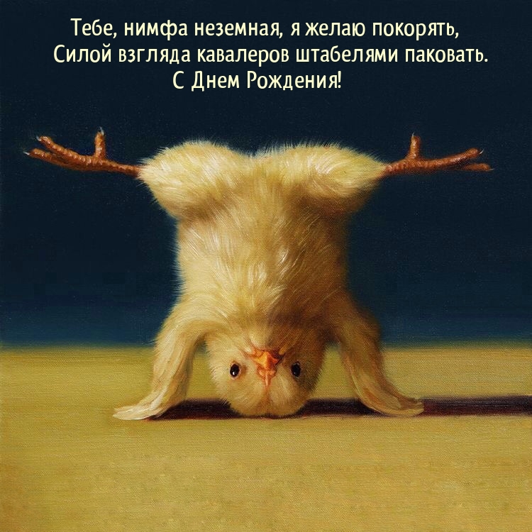С Днем Рождения! Тебе, нимфа неземная, я желаю покорять