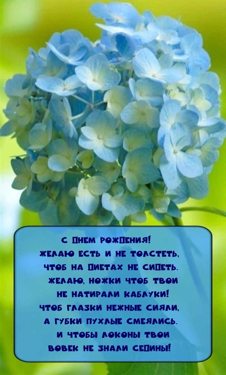 С днем рождения! Желаю есть и не толстеть