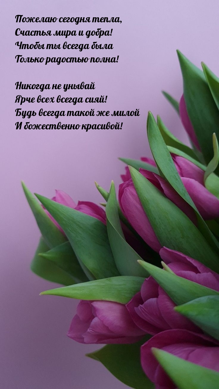 Пожелаю сегодня тепла, счастья мира и добра!